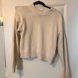 Gap Cream Cropped Sweater 100% Cotton